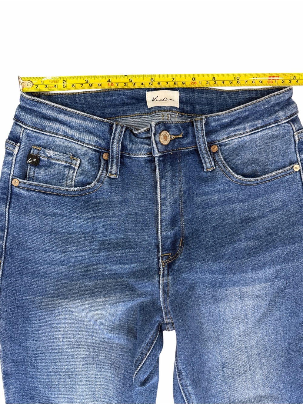 KanCan Denim Wide-Leg Flare Jeans in Medium Blue - Picture 5 of 8